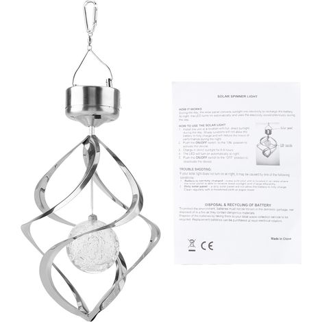 LED-Solar-Windspiel, farbenfrohe Hängelampe für die Dekoration von Haus und Garten (1/5)
