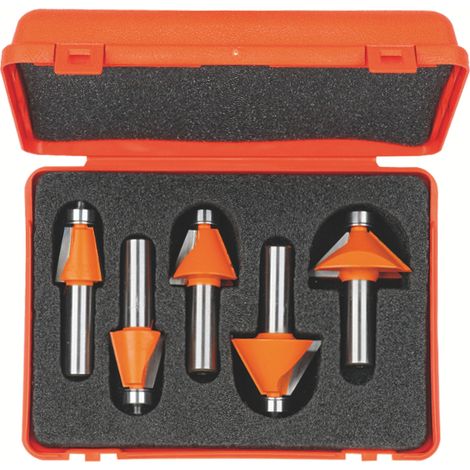 836.501.11 JEU DE 5 MÈCHES À CHANFREINER HW S=12,7 GR.11/15/22,5/30/45 RH (1/2)