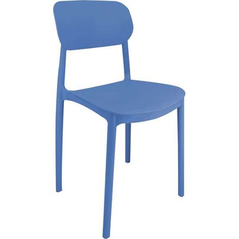 Domo Mea Sedia Mood Blu - Polipropilene Leggera h 75,5 cm Impilabile