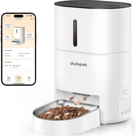 Distributeur Croquettes Chat Automatique- 4L télécommande WiFi 2.4G (1/5)