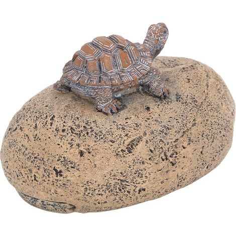 Turtle Stone Key Holder, Durable Resin, Cute Decor, Faux Rock Storage Box for Indoor and Outdoor Garden Ornament (1/5)