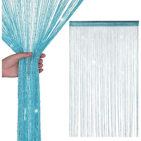 String Curtains Sequin Fringe Panel Fly Screen Room Divider Tassel Curtain for Doors, Doors, Windows Event Decoration, (90cm x 200cm) (1/4)