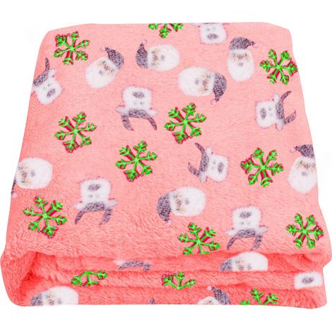 Couverture Magique Enfant Renne et Père Noël Rouge Polaire Fluorescent (1/5)