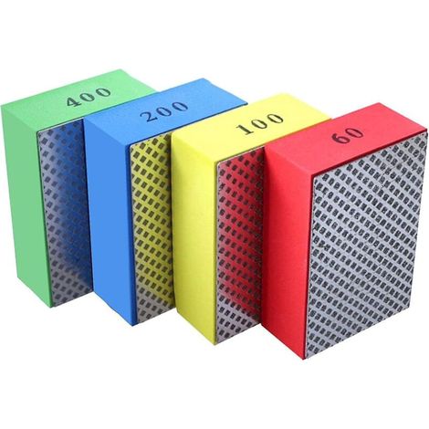 disques de polissage diamantés à main pour le ponçage et le meulage de carrelage et de verre, bloc de polissage et de meulage 6 (1/5)