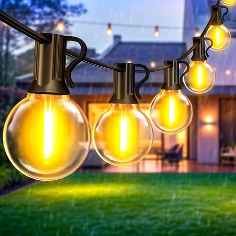 10 m guirlande lumineuse solaire, étanche IP65, 4 modes blanc chaud, décoration extérieure jardin terrasse balcon (1/5)