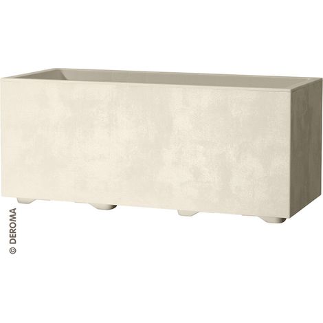 Deroma Pflanzkasten Millennium Kunststoff 78 cm perlweiß mit Ablauflöchern