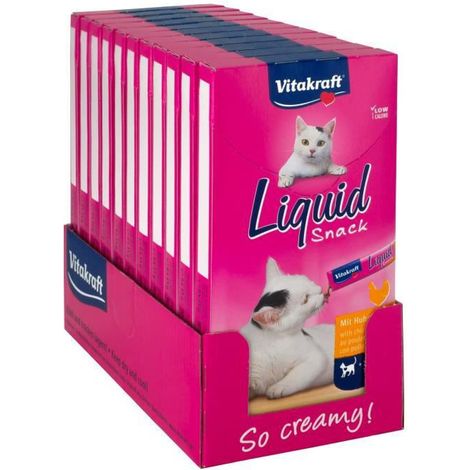 Vitakraft Friandise liquide pour chat au poulet et à la taurine 11 x 90 g (1/3)