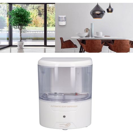 Automatischer Seifenspender mit Sensor, intelligenter elektrischer Handdesinfektionsmittelspender, wandmontierter Seifenspender, Seifenspender mit Sensor aus Kunststoff. (1/5)