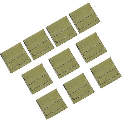Lot de 10 pochettes à bijoux en microfibre, idéales pour emballer et offrir des bijoux (bracelets et colliers).-green 6.2cmx6.2cm (1/5)