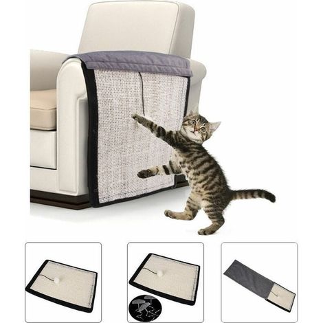 Planche à gratter pour chat de compagnie nouveau produit créatif chat meulage griffe sisal chat grattoir canapé protection pad Griffoir pour chat beige, (ordinaire) (1/5)