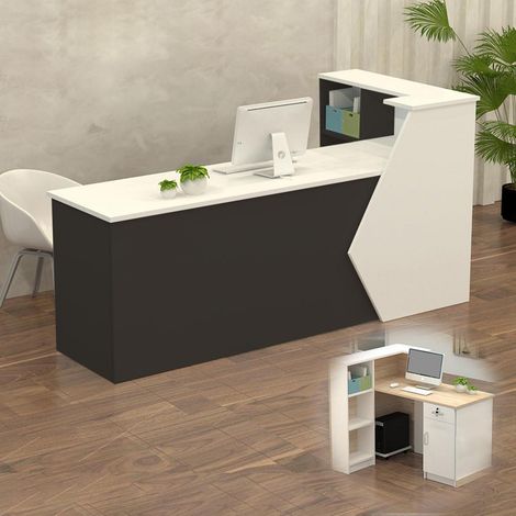 Empfangstheke mit Stauraum, 100-300 cm, für Büro, Praxis, Laden (1/5)