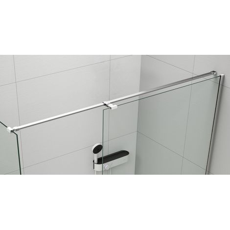 Barre de support mural pour paroi de douche universelle ESCA 1400 mm, chromée (1/3)