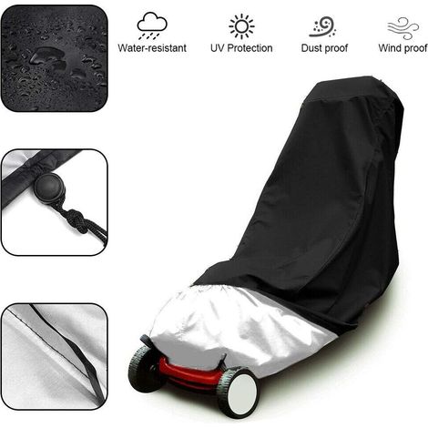 Telo di copertura per tosaerba, in tessuto ombreggiante resistente e impermeabile con protezione UV, tela antistrappo, dimensioni 48x18,5x13,5 pollici. (1/5)