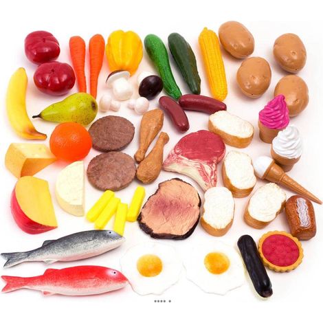 Lot de 48 Aliments Factices Taille Réelle - Assortiment Mixte Professionnel