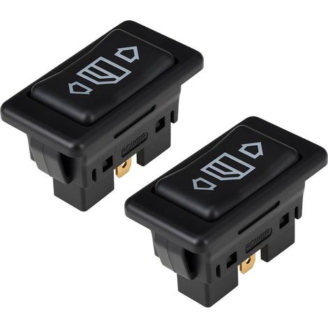 Lot de 2 Interrupteurs de Vitre électrique à 6 Broches LED 12 V 24 V 10 A Noir (1/5)