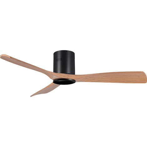 Ventilatore dc zephyr off nero/faggio, 3 pale, h.18xp.130cm