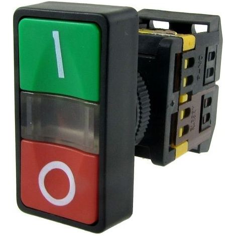 Interruptor on off 22mm 1NO 1NC 600V 10A  Negro