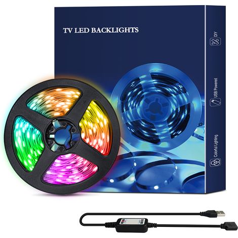 5050 RGB-LED-Streifen 5V, Bluetooth-Musiksynchronisation, USB-App-Steuerung für TV und PC, Ambientebeleuchtung (1/5)