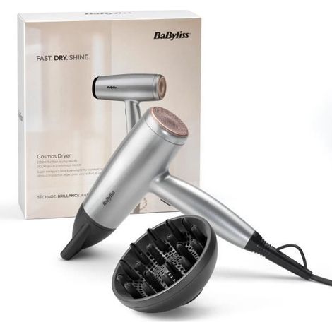 Sèche-cheveux 2100 W – Diffuseur pour boucles – Léger et compact – Séchage rapide et efficace – Babyliss