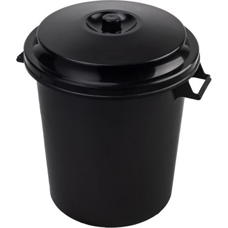 Pattumiera da 50 litri con coperchio Polietilene Contenitore per rifiuti e riciclaggio Per uso domestico, ufficio e estern (1/4)