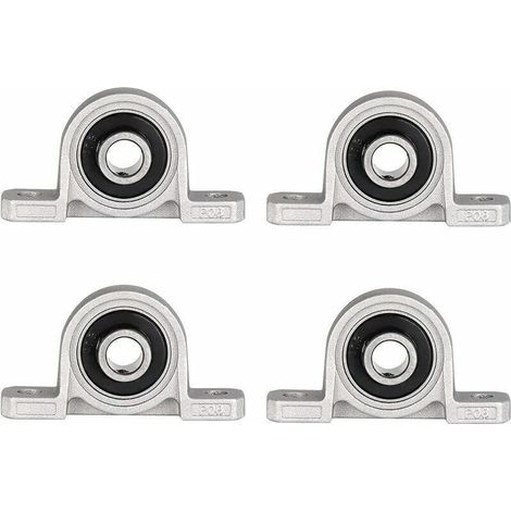 Piece block bearing, 10 mm ball bearing, pillow block bearing, flange bore, self-assembling, self-adjusting support