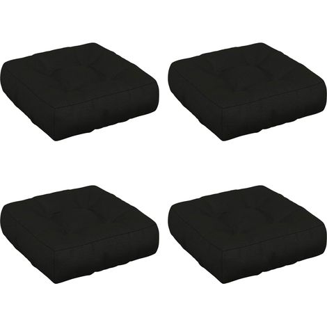 Coussins de siège 4 pièces VIANEN 4 pcs 100 % polyester Noir vidaXL
