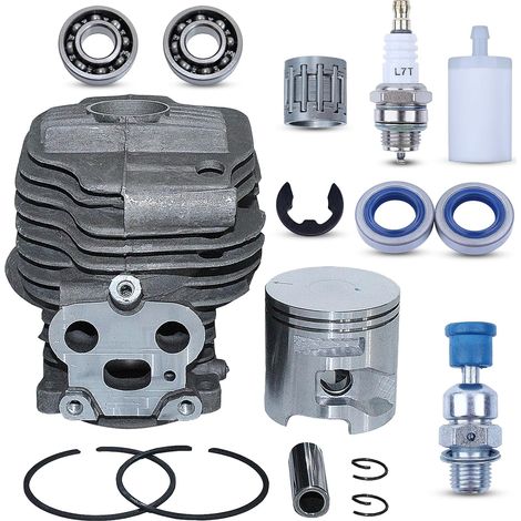Kit piston de cylindre 51 mm pour Husqvarna Partner K750 K760 Scie à béton à tronçonner avec roulement, filtre à carburant, joint d'huile Remplacer 506 38 61-71 5814761-03 (1/5)