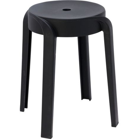 PROGARDEN taburete resina 34x45 cm apilable negro , Taburete resina 34x45 cm apilable negroMarca ProgardenEl taburete multiusos de resina es una opción ligera, duradera y e