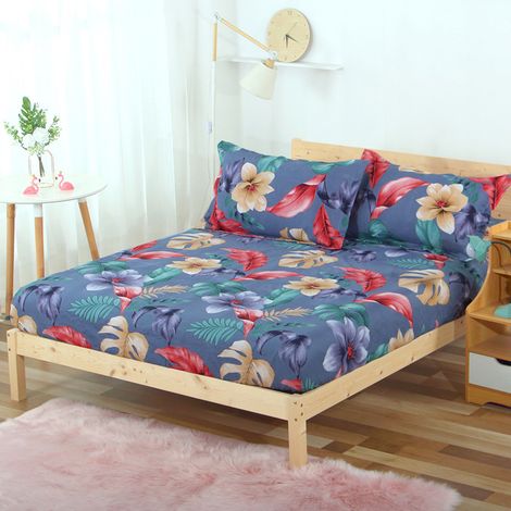 Drap-Housse - Poches Profondes - Convient Matelas Jusqu'à 35 Cm - 1 Place - 90 x 190 Cm - Coton Élasthanne (1/5)