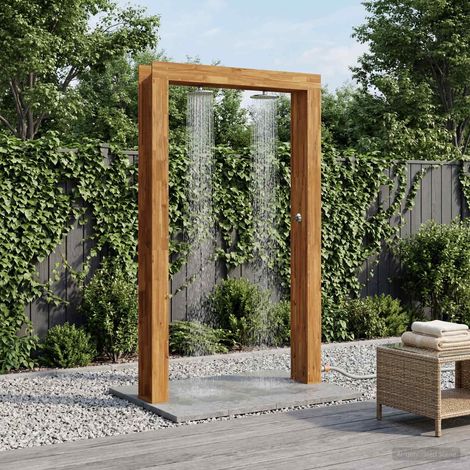 Doccia da esterno 226 cm Naturale vidaXL