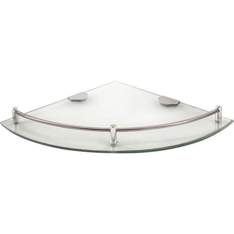 Tigrezy étagère D'angle Verre, Avec Chrome Fixation (1/2)
