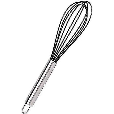 Fouet de cuisine en silicone, mini fouet ballon, batteur à œufs manuel en acier inoxydable avec revêtement antiadhésif en silicone, pour mélanger, fouetter et remuer. (1/2)