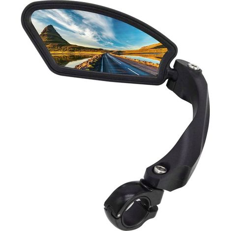 Specchietto retrovisore per bicicletta, lato sinistro, diametro tubo 21-26 mm, antigraffio, facilmente regolabile, per biciclette, mountain bike, e-bike, monopattini elettrici e ciclomotori. (1/5)
