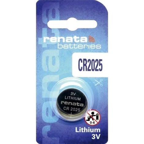 Pile bouton Renata CR2025 lithium 3 volts 165 mAh