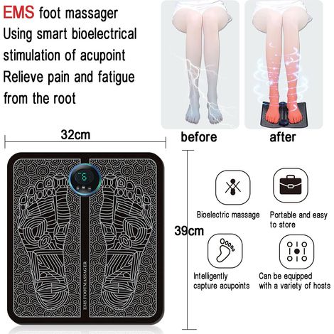 Filiyano-Appareil de massage électrique pour les pieds, 6 modes et 9 niveaux d'intensité. (1/5)