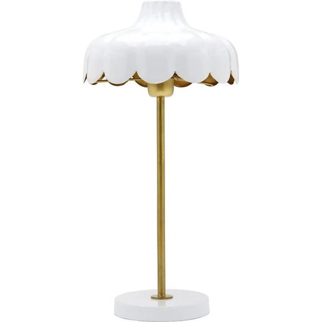 [NEUWERTIG] B-Ware Pr Home Wells Tischlampe Leuchte Lampe Weiß/Gold Schreibtischlampe