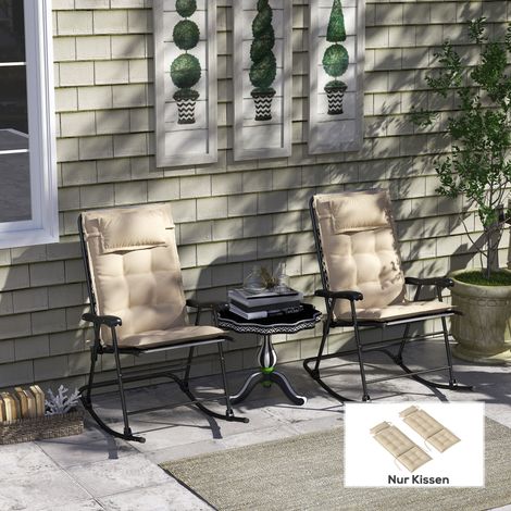 Ensemble de 2 coussins pour canautin solaire Cossin chaise longue résistant à l’eau canon jardin 50x116x5 cm, beige