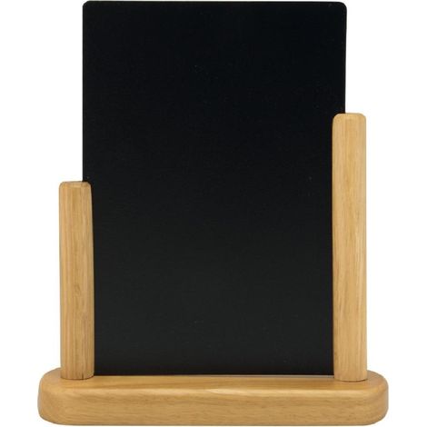 Elégante ardoise de table finition teck - 200 x 65 x 280 mm - SECURIT (1/4)
