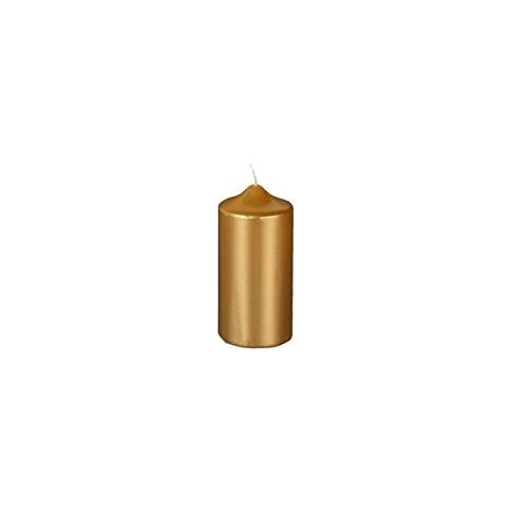 STUMPENKERZEN, GOLD, Ã 60MM, 130MM, 1STÃCK PAPSTAR 13668