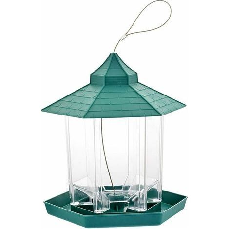 Mangeoire à Oiseaux, Suspendu à mangeoire à Oiseaux Sauvages en Plein air Contenant des Aliments pour Oiseaux (1/5)