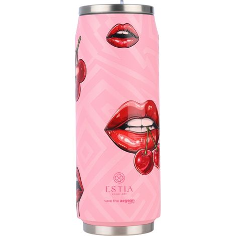 Tazza termica Blush Pop da 500 ml con cannuccia