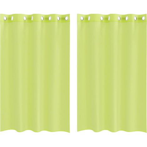 Maison Exclusive - Tende in Voile con Occhielli 2 pz Verde Mela 140x175 cm