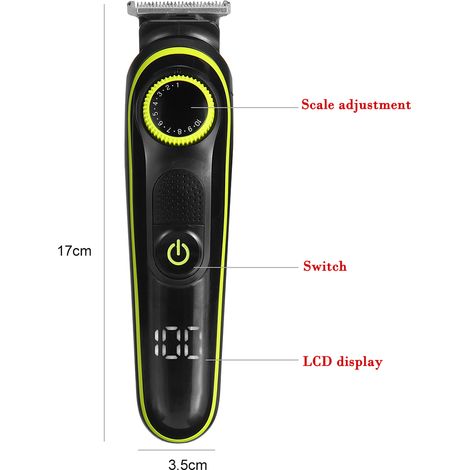 Tondeuse à barbe et cheveux homme rechargeable, coupe-cheveux électrique domestique, set coiffure sans fil (1/5)