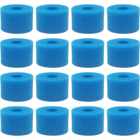 16 PièCe SéRie pour Pure Spa Cartouche Filtrante RéUtilisable en Mousse Lavable Bain à Remous, Type S1 (1/4)