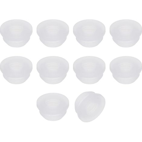 15 Pièces Passe Fils Électrique en Caoutchouc, 14mm Trou de Perçage, Passe Câble 10mm Diamètre, Bouchon Trou Joint Œillet Protection Fil pour Prise Sortie Câble, Transparent (1/5)