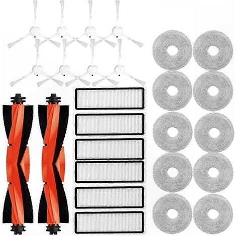Brosse latérale principale pour aspirateur robot avec filtre HEPA et chiffon de nettoyage pour modèles S10 Plus / S10+ / B105 (1/5)