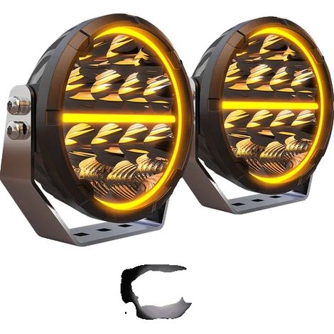 Fari anteriori fuoristrada, 60000 lumen, design impermeabile, confezione da 2, 6,5 pollici. (1/2)