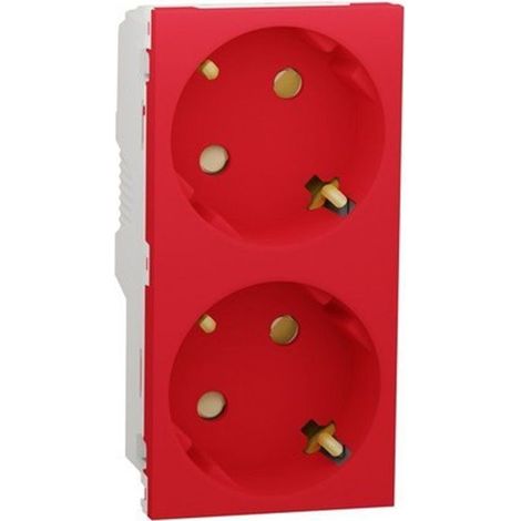 SCHNEIDER NU306703A Schuko doppelt RAPTOR rot