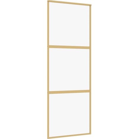 Maison Exclusive - Schiebetür Golden 76x205 cm ESG-Klarglas und A
