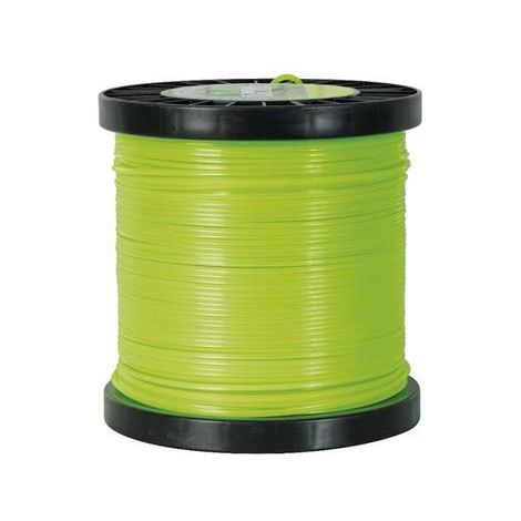 Ribimex – Fil carré pour débroussailleuse nylon haute densité 3 mm – Longueur 100 m – Excellente résistance à l'abrasion – Coupe nette